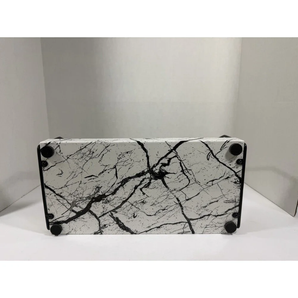 Bonsso White Faux Marble Bathroom Counter Organizer Storage 2 Tier Shelf New